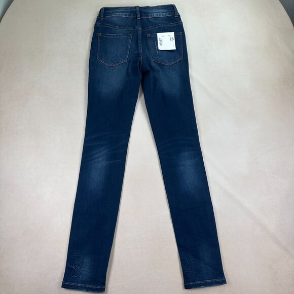Vervet Denim - Vervet Women’s Skinny Jeans Size 25 Distressed Stretch Dark Wash VT698 Denim